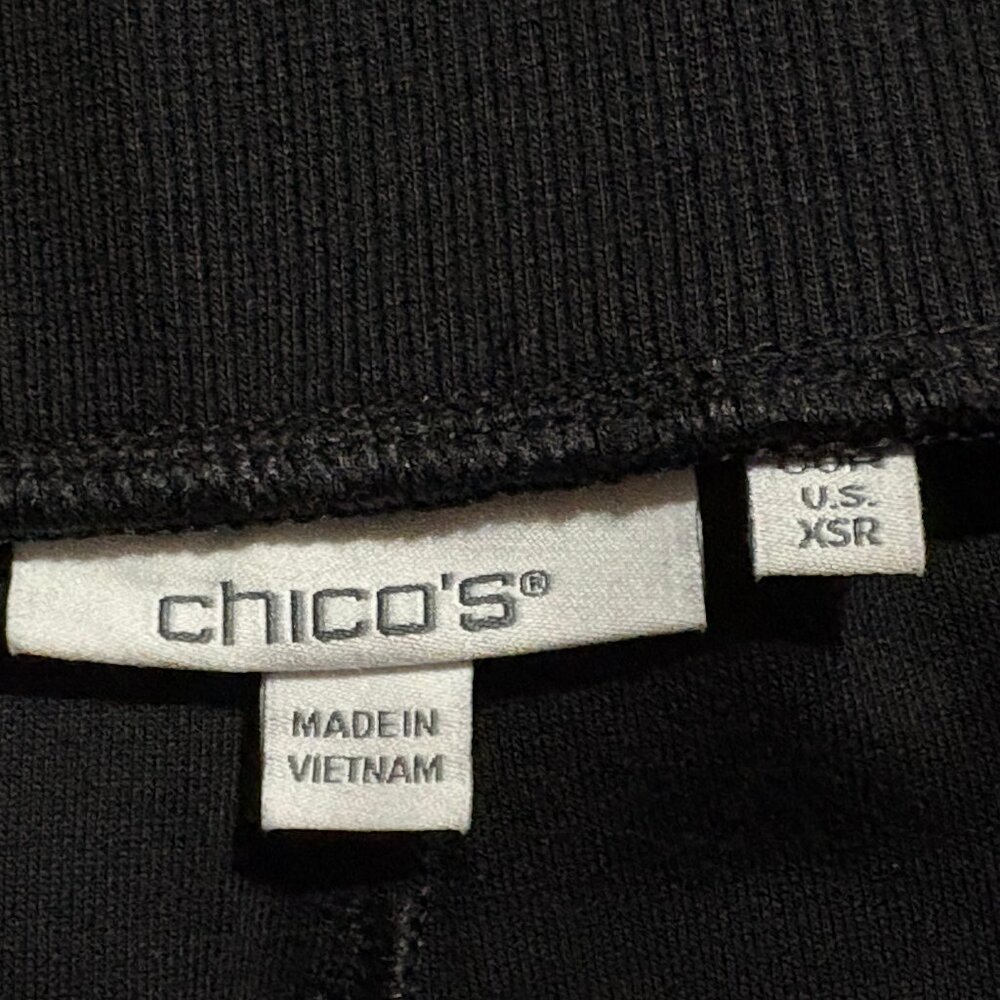 CHICO'S Zenergy Wide Leg Pants Size 00 =US Size XS Black - Picture 7 of 14